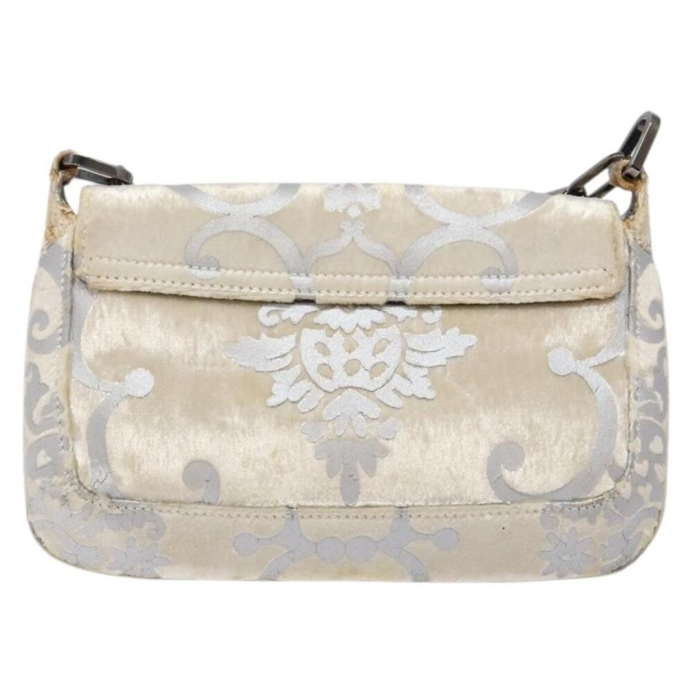 Authentic GUCCI Chain Shoulder Bag Velor White 007 2033 1705 - Picture 10 of 16